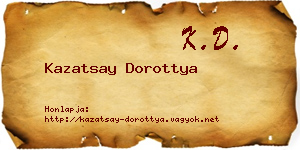 Kazatsay Dorottya névjegykártya